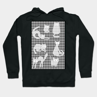 Plaid Cats Optical Illusion Hoodie